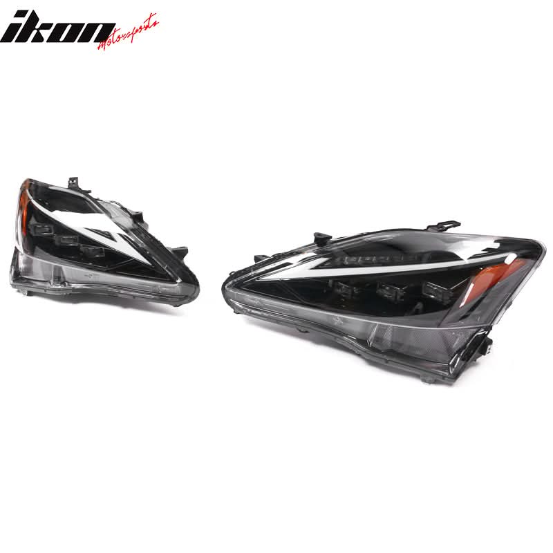 2006-2013 Lexus IS250 IS350 IS-F F Sport Style Black LED Headlights