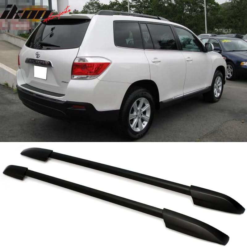 Fits 08-13 Highlander OE Black Roof Rack+Cross Bar Kit Luggage Carrier