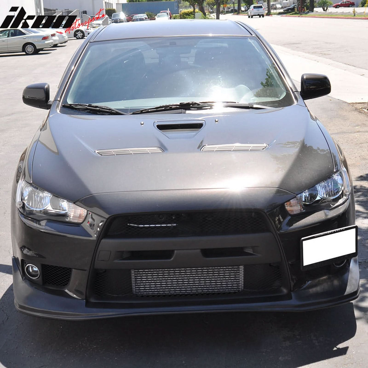 2008-2015 Mitsubishi Lancer EVO X Evolution V Style Front Bumper Lip