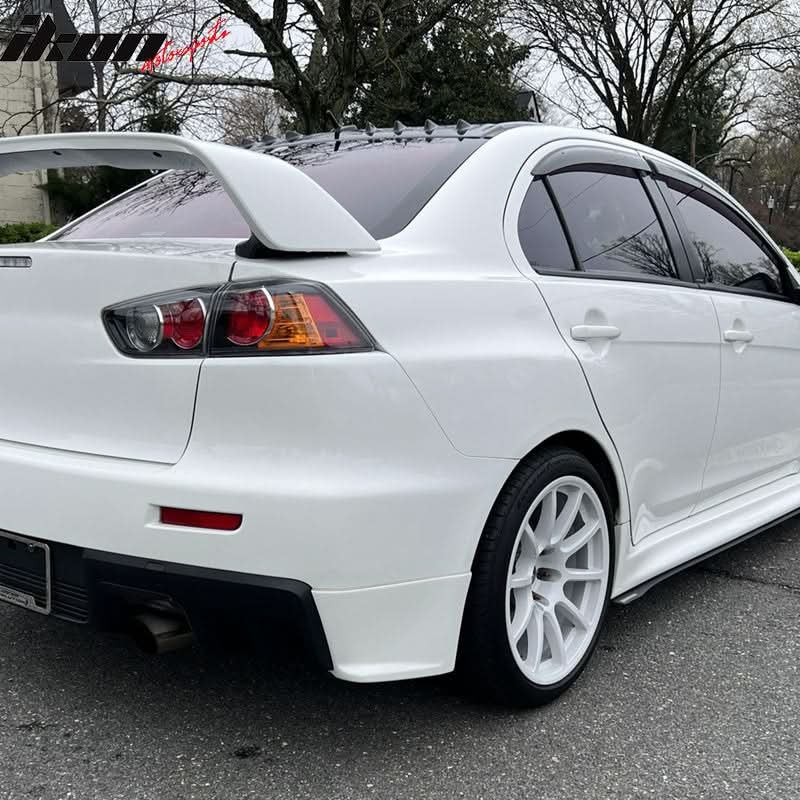 2008-2015 Mitsubishi Lancer EVO Style Unpainted Rear Bumper Aprons PU
