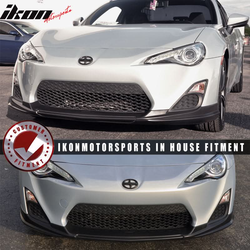 2013-2016 Scion FRS Type-T Style Unpainted Black Front Bumper Lip PU