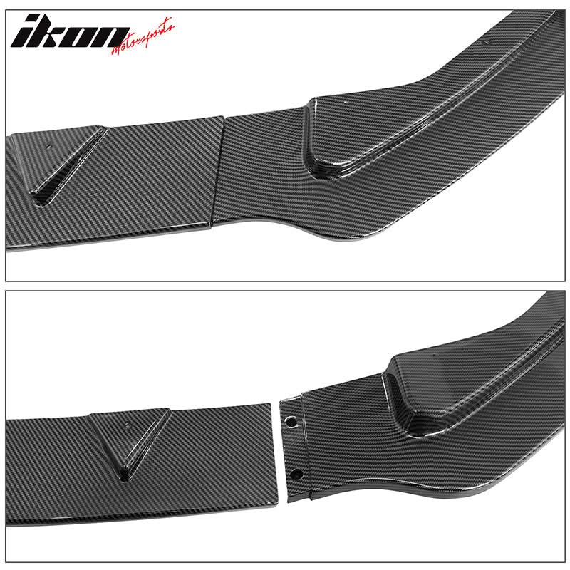 2014-2017 Infiniti Q50 Carbon Fiber Print 3PCS Front Bumper Lip PP