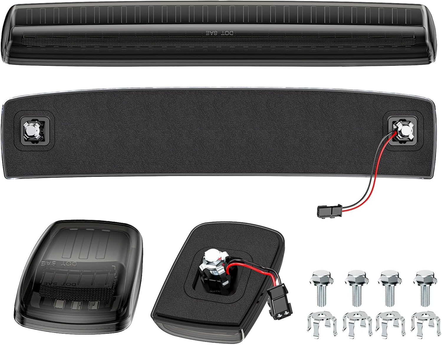 2014-2019 GMC Chevy Sierra Silverado HD Smoked Switchback LED Mirror Lights