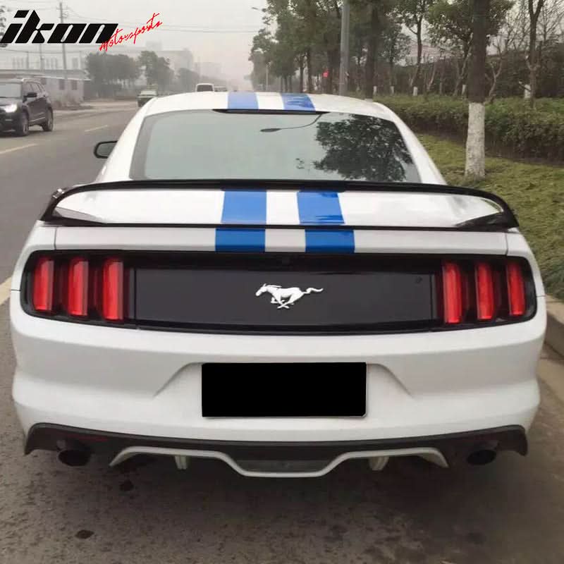 2015-2023 Ford Mustang GT350R Style Glossy Black Rear Spoiler Wing ABS