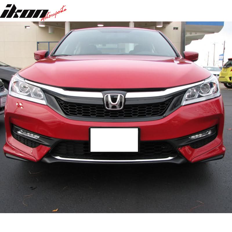 2016-2017 Honda Accord Sedan HFP Style Front Bumper Lip Apron 2PC PU