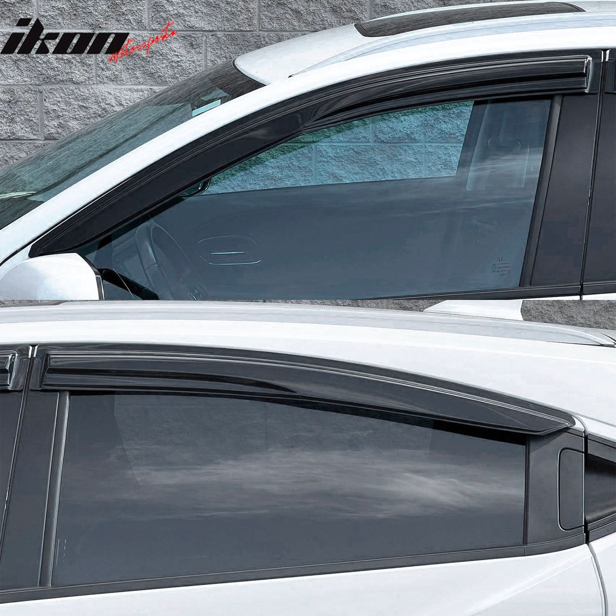 2016-2022 Honda HRV Window Visor Mugen Style Smoke Tinted Acrylic