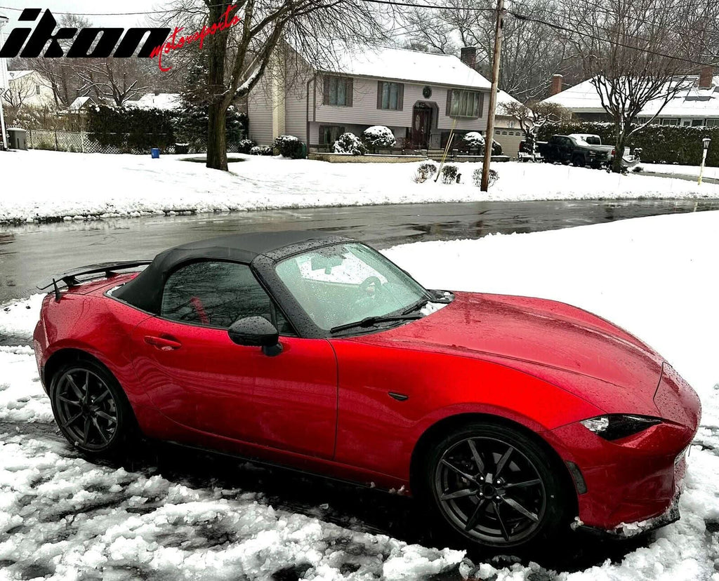 2016-2023 Mazda Miata IKON Type A Glossy Black Rear Spoiler Wing ABS