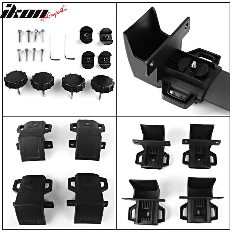 2017-2023 Jeep Compass OE Style Black Roof Rack Cross Bar Aluminum