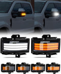 2017-2027+ Ford Super Duty F250 Smoked White Amber LED Mirror Lights