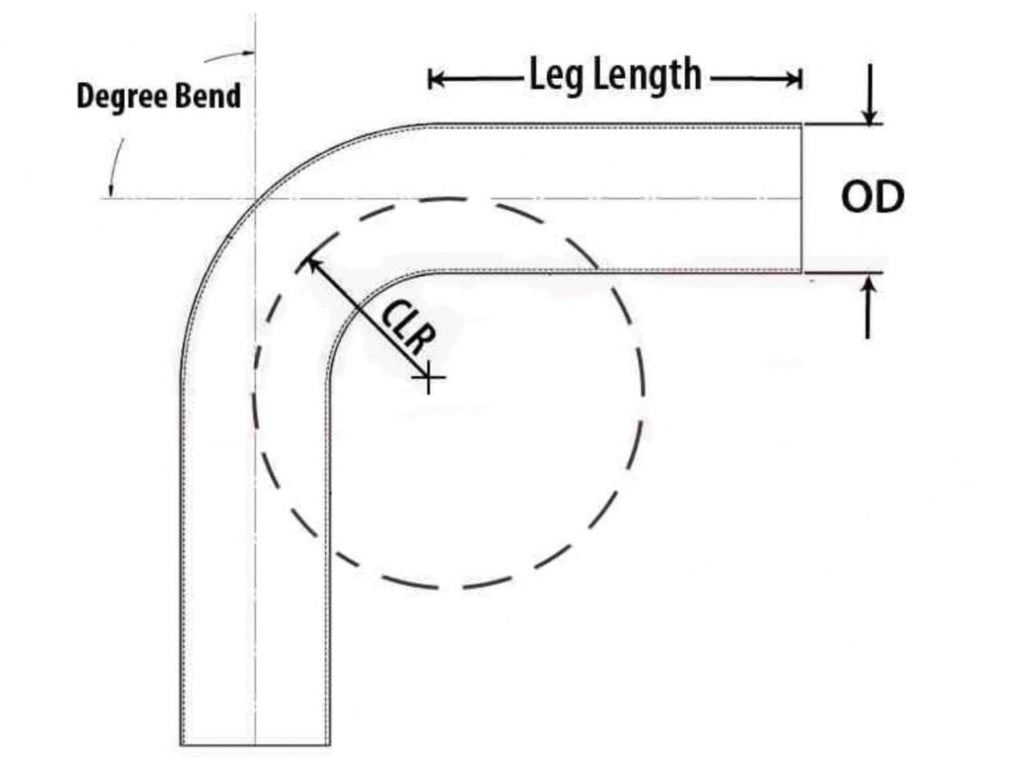 HPS Performance Products HPS 2-1/4" OD 120 Degree Bend 6061 Aluminum Elbow Pipe Tubing 16 Gauge w/ 3" CLR