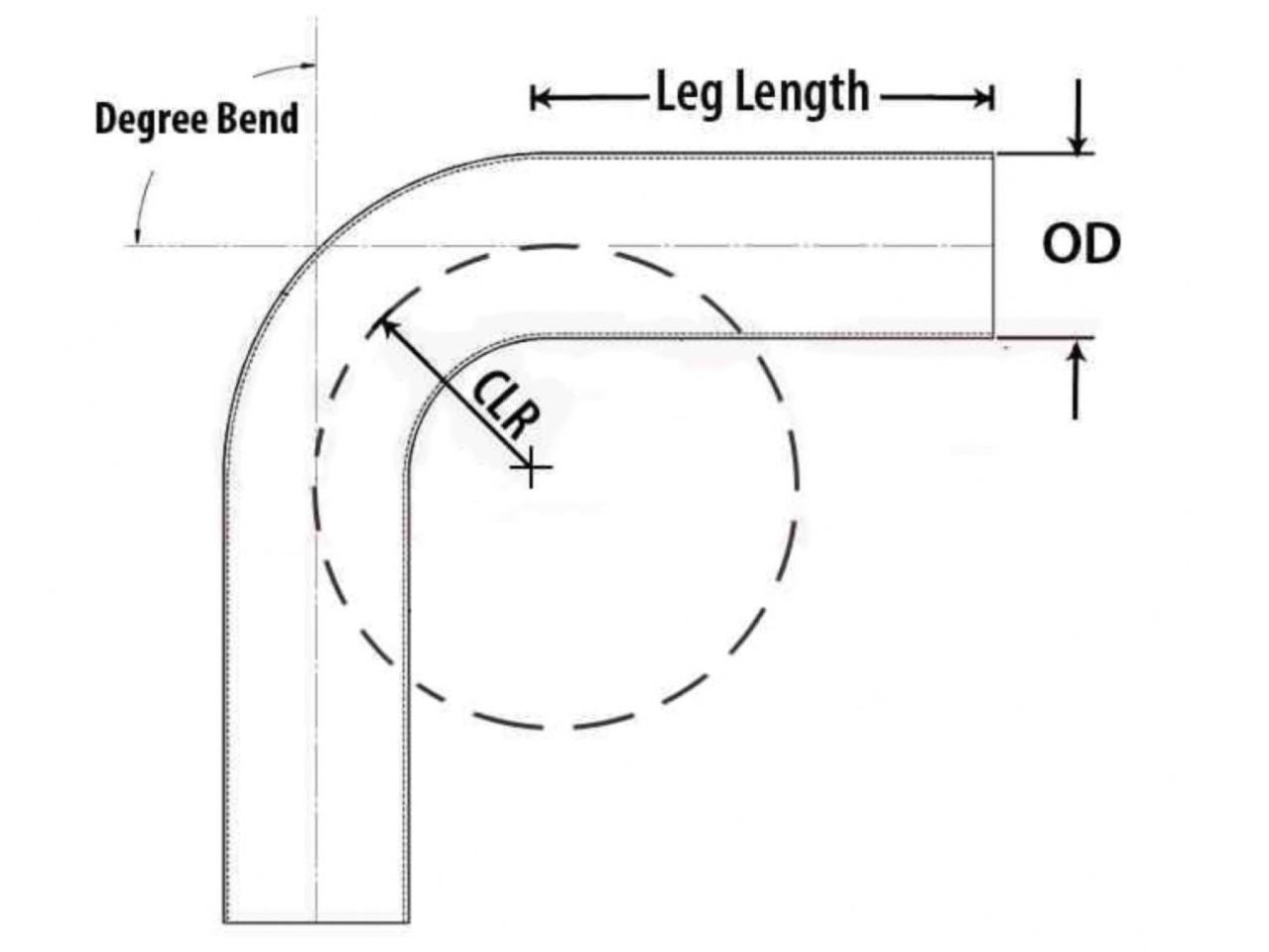 HPS Performance Products HPS 2-1/2" OD 120 Degree Bend 6061 Aluminum Elbow Pipe Tubing 16 Gauge w/ 2 1/2" CLR