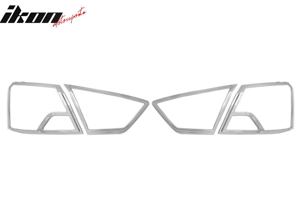 2014-2016 Chevrolet Impala 4PC Tail Light Lamps Bezel Cover Chrome ABS