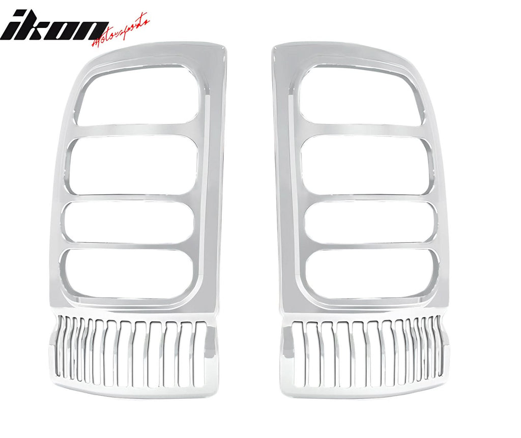 1994-2001 Dodge Ram 1500 Chrome 2PCS Rear Tail Lights Bezel Covers ABS