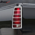 1988-1998 GMC C1500/K1500 Chrome 2PC Rear Tail Lights Bezel Covers ABS