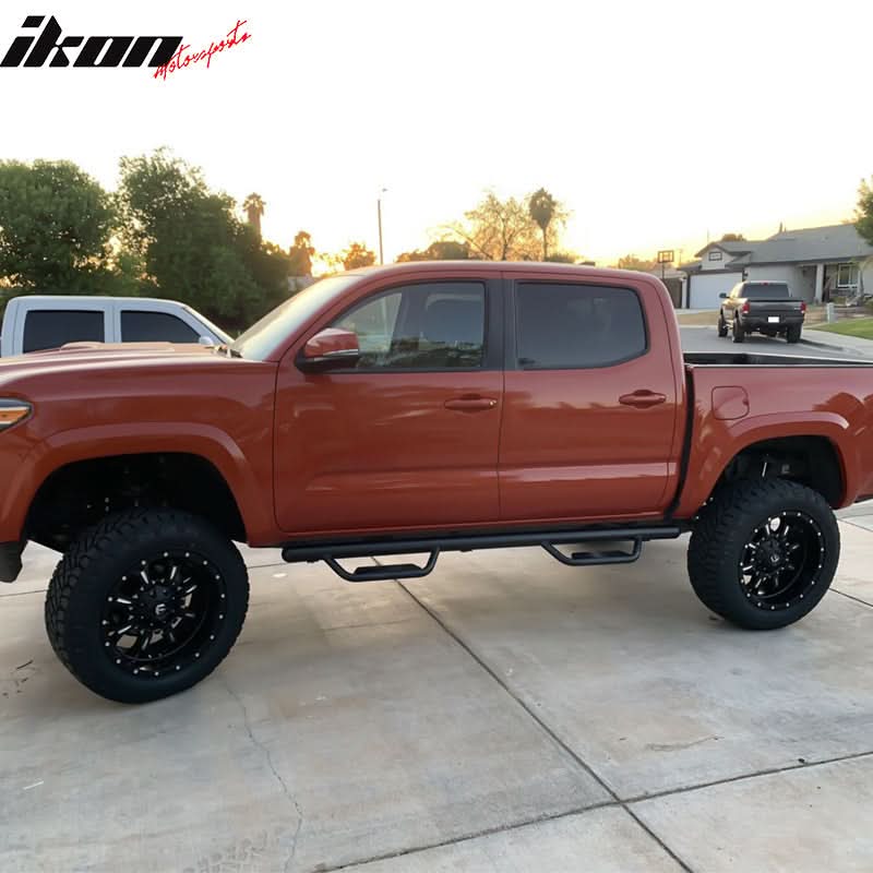 2005-2022 Toyota Tacoma Crew Cab Black Running Boards Side Step Bars