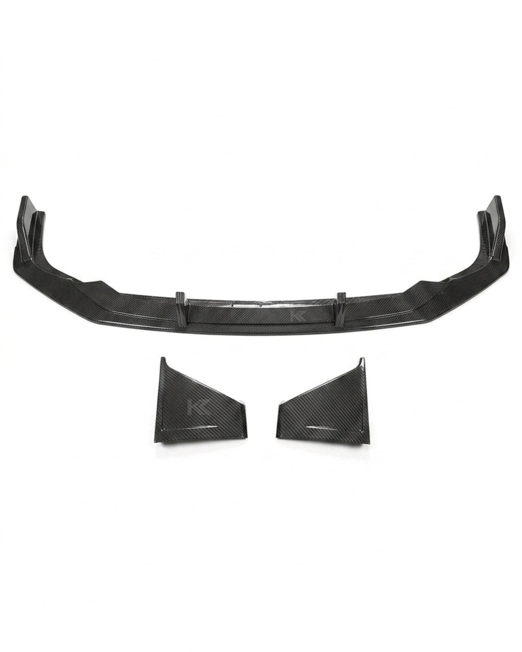 2020–2021 Audi RS7 C8 Sportback Front Bumper Diffuser Lip Set – Pre-Preg Dry Carbon Fiber