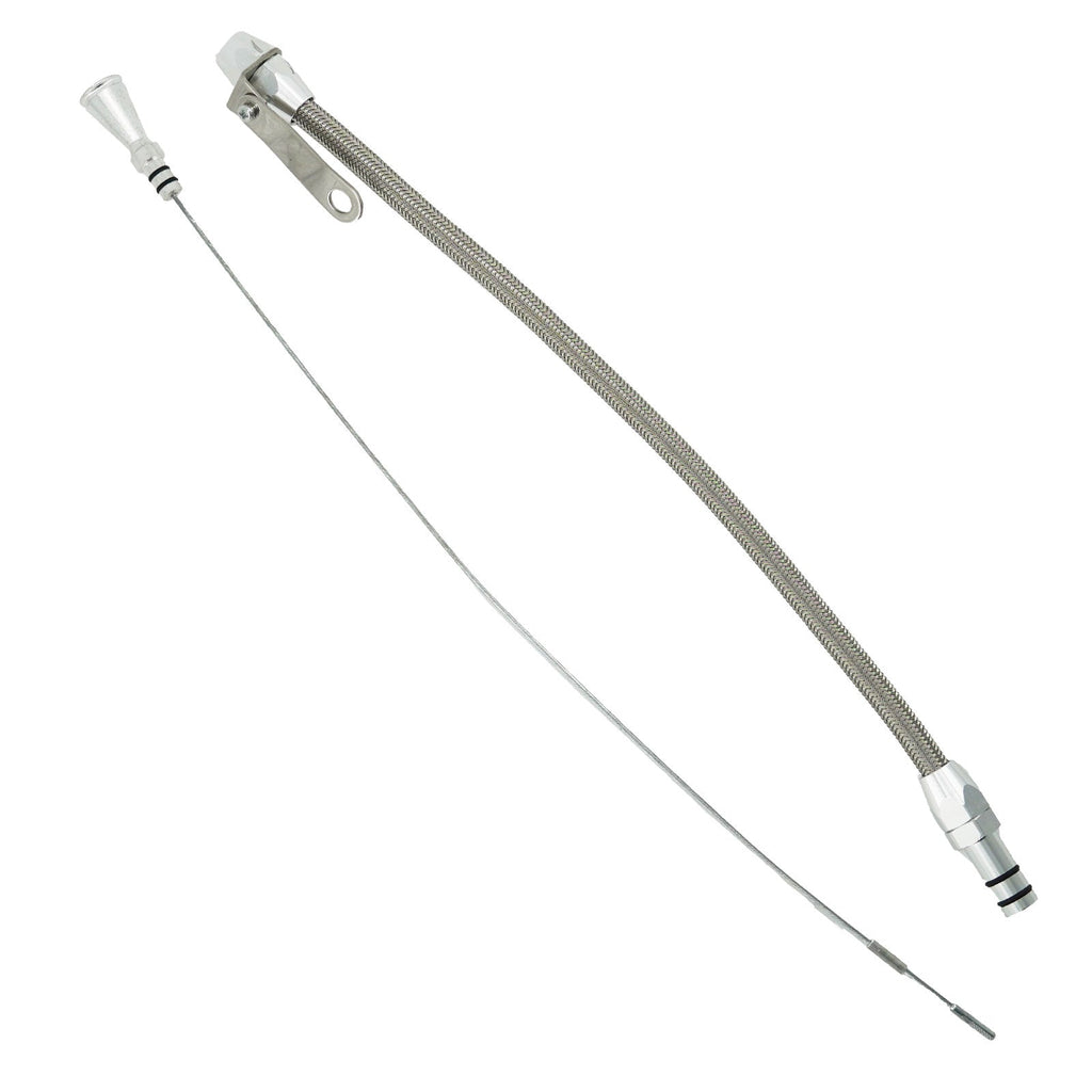 Billet Aluminum JZ Engine Steel Braided Oil Dipstick 1JZ 2JZ Supra Swap 1J 2J