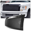 2009-2014Â Ford F-150 Gloss Black Front Upper Mesh Grille W/Shell ABS