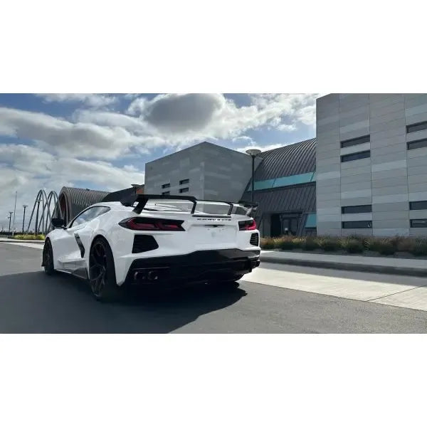 GT Styling Wickerbill High Wing 2 Pcs Black Chevrolet Corvette 2020-2024
