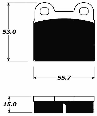 Porterfield Brake Pads for 1966 PORSCHE 911 "M" Caliper