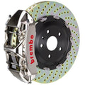 Brembo 93-98 Supra Front GTR BBK 6 Piston Billet380x34 2pc Rotor Drilled- Nickel Plated 1N1.9023AR