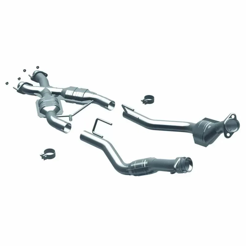 MagnaFlow Direct-Fit Catalytic Converter 337338 for Ford Mustang GT 1986-1993, Stainless Steel