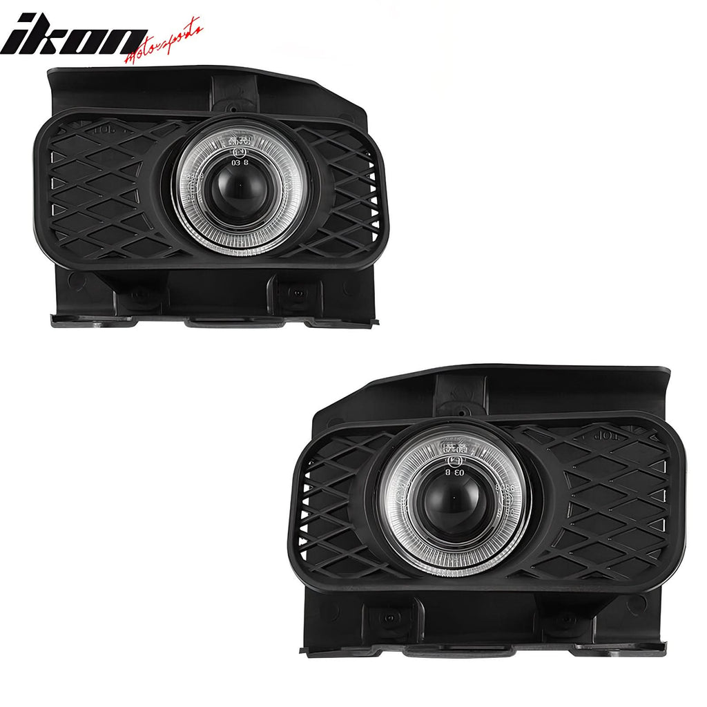1999-2003 Ford F-150 Ring Style 2PC Projector Fog Lights Black Housing