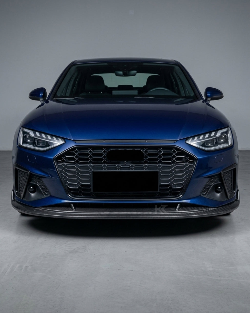 2020–2021 Audi A4 S-Line / S4 B9 Type 8W Sedan Front Bumper Lip Splitter Chin Spoiler – Carbon Fiber