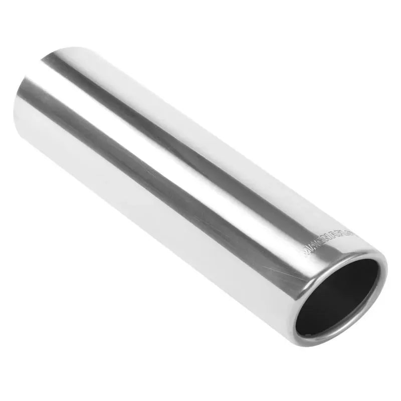 MagnaFlow 3.5in Round Polished Exhaust Tip 35113 - 3in Inlet, Angle Cut, Rolled Edge