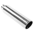 MagnaFlow 3.5in Round Polished Exhaust Tip, 2.5in Inlet, Angle Cut, Rolled Edge
