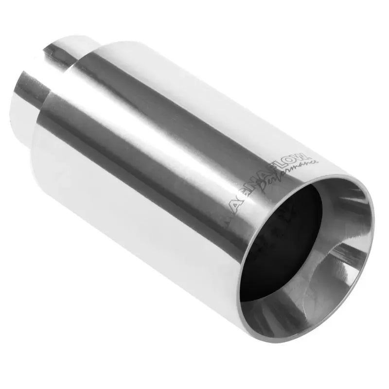 MagnaFlow 3in. Round Polished Exhaust Tip 35122 - 2.25in. Inlet, 3in. Outlet, Universal Fit