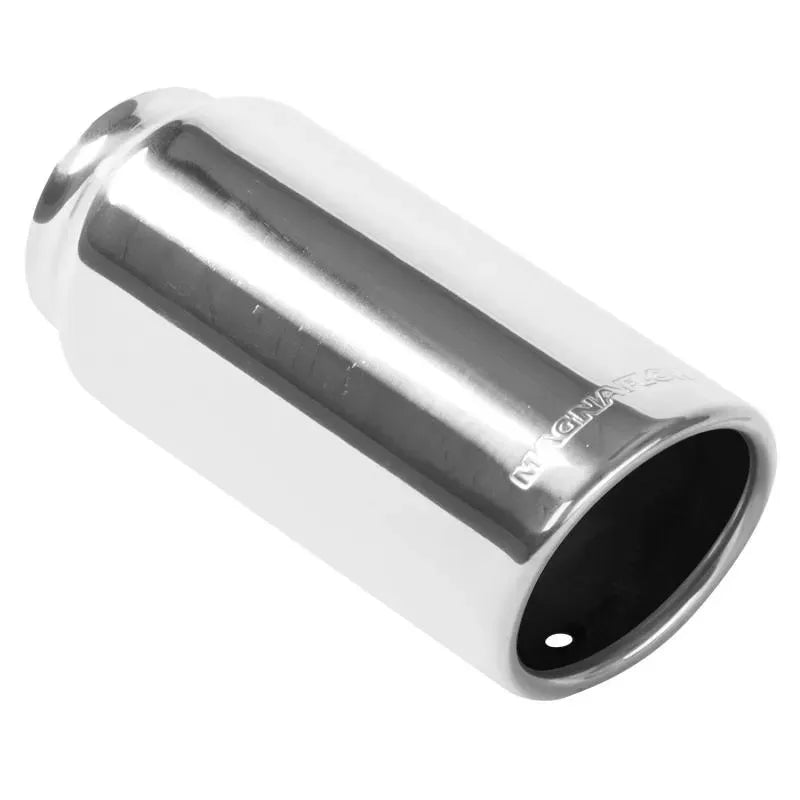 MagnaFlow 3in. Round Polished Exhaust Tip 35131 - 2.25in. Inlet, 3in. Outlet, Angle Cut