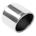 MagnaFlow 4in. Round Polished Exhaust Tip 35136 - 2.5in. Inlet, Angle Cut, Single Wall