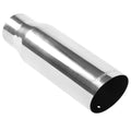 MagnaFlow 3.5in Round Polished Exhaust Tip, 2.5in Inlet, Angle Cut, Single Wall