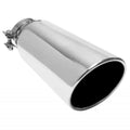 MagnaFlow 6in Round Polished Exhaust Tip 5in Inlet 6in Outlet Angle Cut Rolled Edge