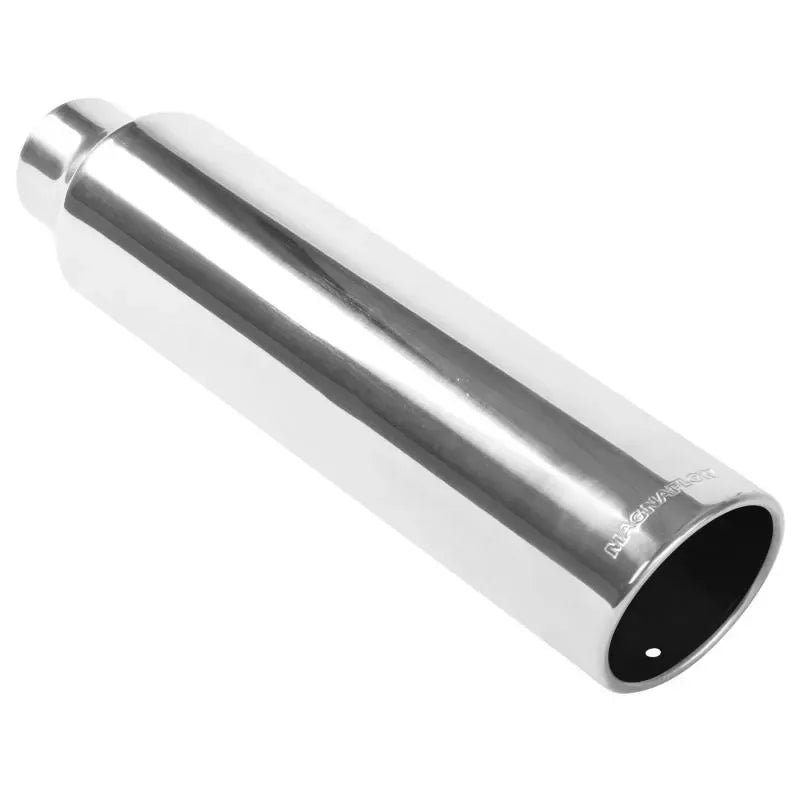 MagnaFlow 3.5in. Round Polished Exhaust Tip, 2.25in. Inlet, Angle Cut, Rolled Edge