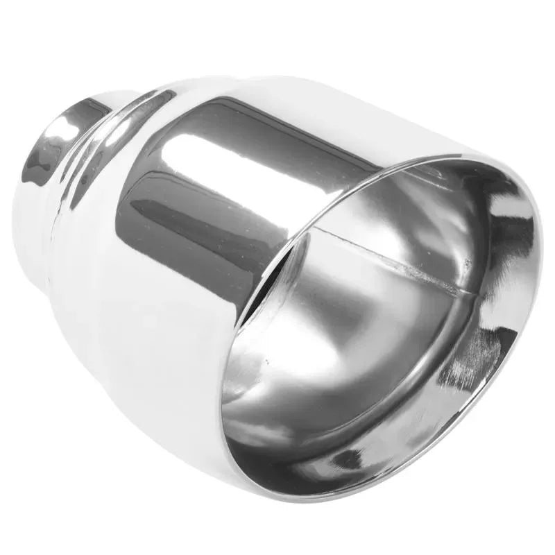 MagnaFlow 4.5in. Round Polished Exhaust Tip - 2.5in. Inlet, Angle Cut, Double Wall