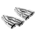 MagnaFlow 3in. Round Polished Exhaust Tip 35229 - 2.25in. Inlet, Angle Cut, Universal Fit