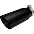 MagnaFlow 5in. Round Black Coated Exhaust Tip 4in. Inlet, 5in. Outlet, Angle Cut
