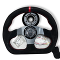 Short Hub Adapter + Suede Steering Wheel For 01-06 BMW 320 325 330 Z4 E90 E46H