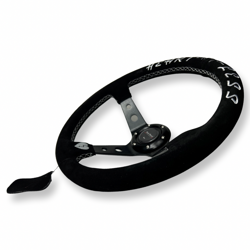 Short Hub Adapter + Suede Steering Wheel For 02-06 Mini Cooper