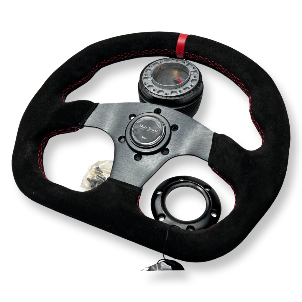 Suede Leather Steering Wheel + Hub Adapter Kit For Impreza WRX - Performance