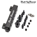 6 Port VACUUM Block Intake Manifold Fuel Gas Wastegate Turbo Boost NOS Black