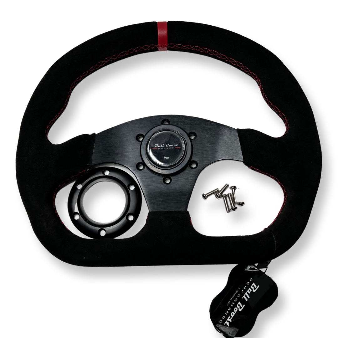 Short Hub Adapter + Suede Steering Wheel For 01-06 BMW 320 325 330 Z4 E90 E46H