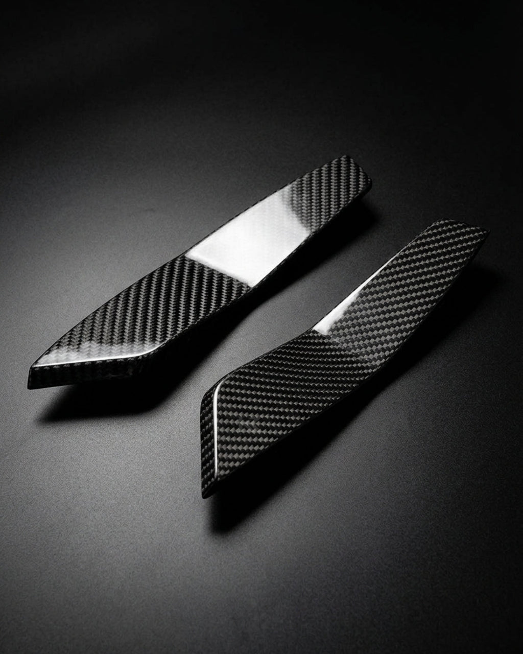 2020–2021 Audi RS7 C8 Sportback ABT Style Front Bumper Canards – Dry Carbon Fiber