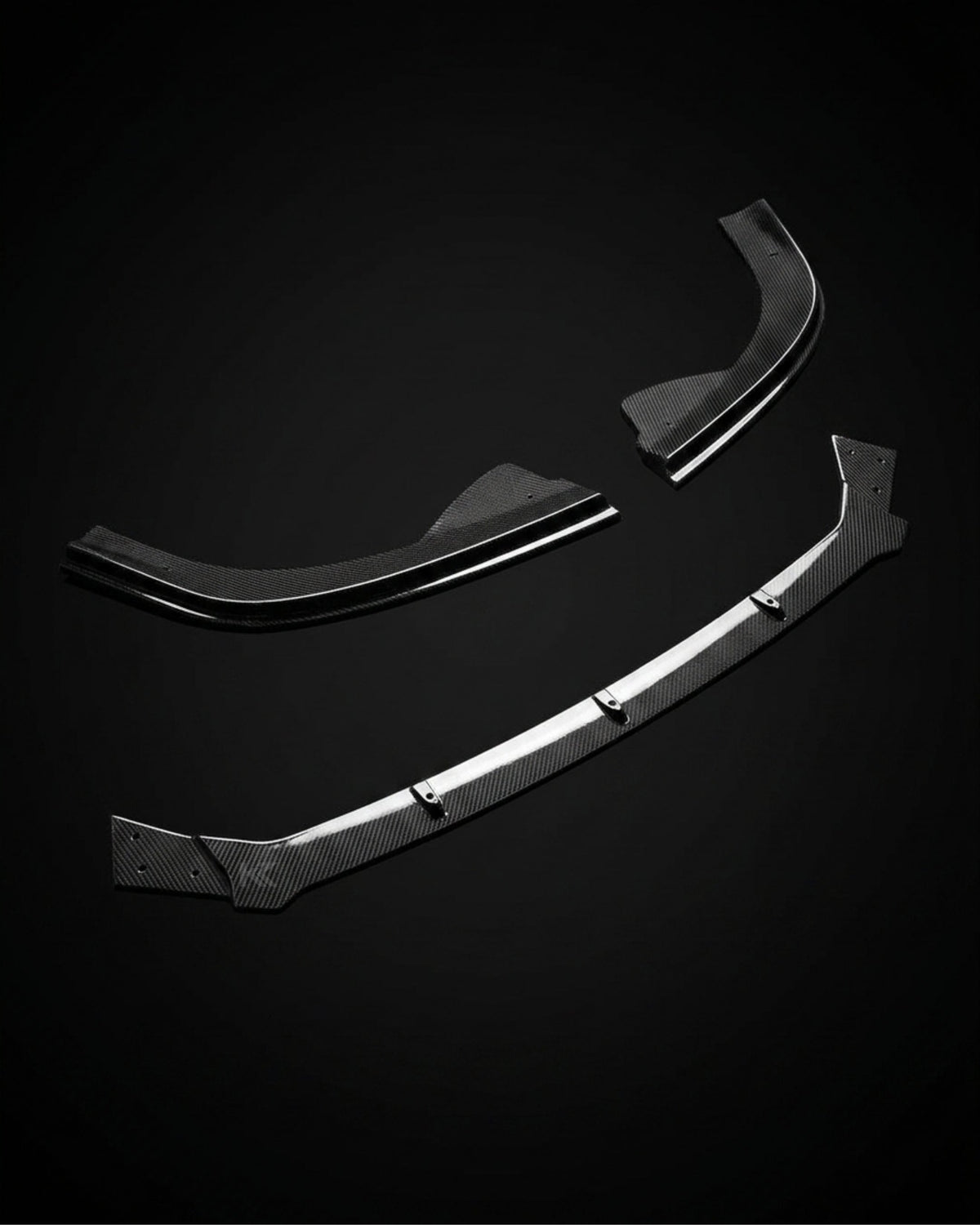 2013–2015 Volkswagen Jetta GLI Front Bumper Splitters – Carbon Fiber