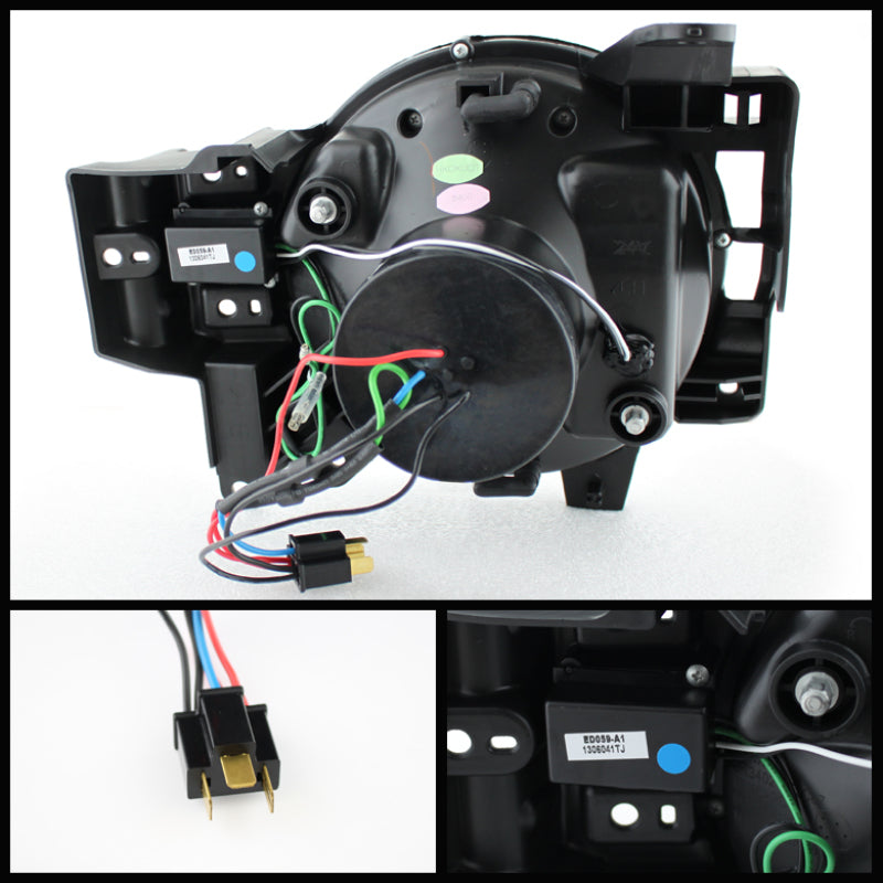 Spyder Toyota FJ Cruiser 07-14 Projector Halogen Model- 3D DRL LED Blk PRO-YD-TFJ07-3DDRL-BK 5075314