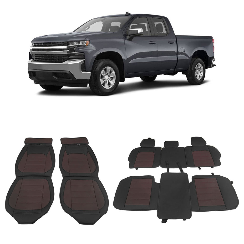 2007-2023 Silverado 1500/2500HD/3500HD Car Seat Covers w/ Pocket