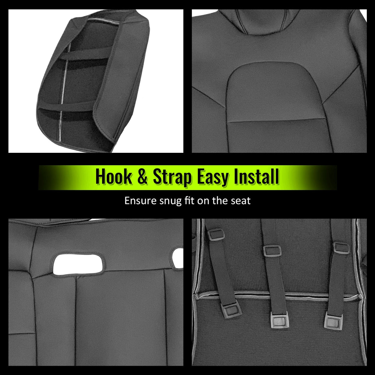 2017-2023 Tesla Model 3 Front Rear 5-Seat Seat Covers Leather