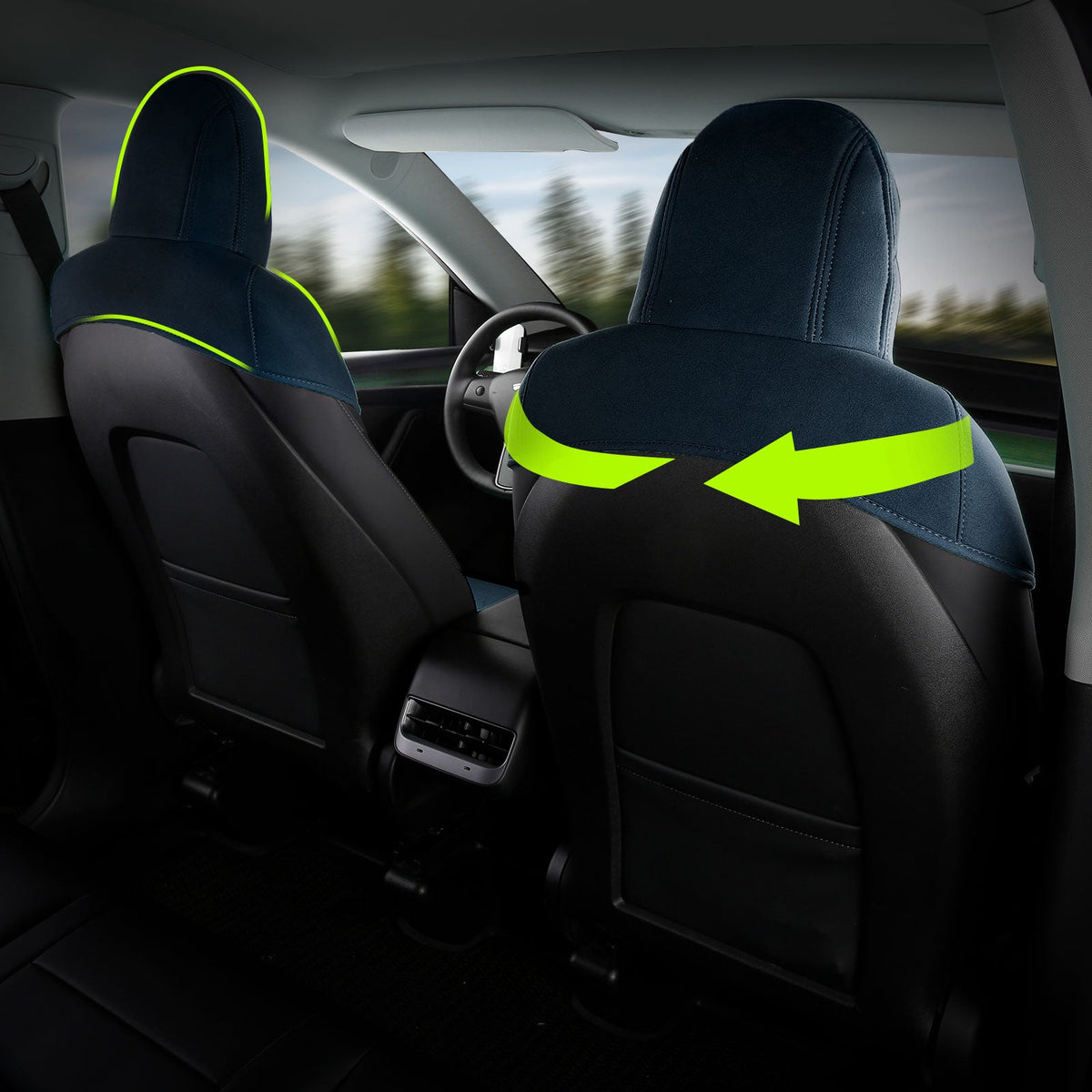 2017-2023 Tesla Model 3 Seat Covers Cushions V1 Suede Leather